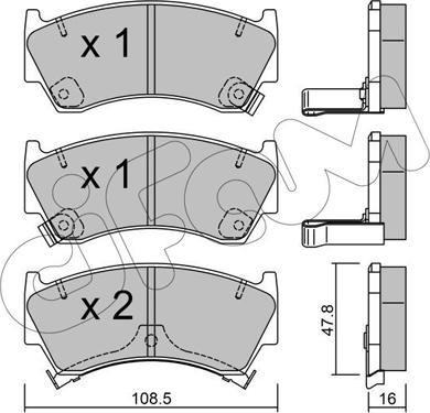 Cifam 822-278-0 - Гальмівні колодки, дискові гальма autocars.com.ua