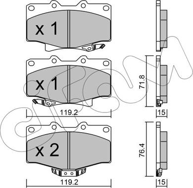 Cifam 822-282-0 - Тормозные колодки, дисковые, комплект avtokuzovplus.com.ua