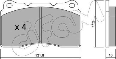 Cifam 822-288-1 - Гальмівні колодки, дискові гальма autocars.com.ua