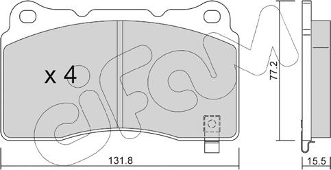 Cifam 822-288-8 - Тормозные колодки, дисковые, комплект avtokuzovplus.com.ua