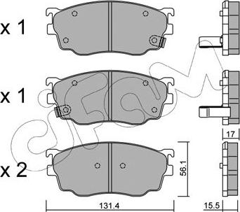 Cifam 822-301-0 - Тормозные колодки, дисковые, комплект avtokuzovplus.com.ua