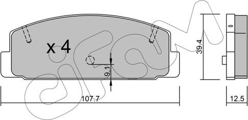 Cifam 822-302-2 - Гальмівні колодки, дискові гальма autocars.com.ua