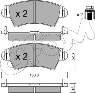 Cifam 822-313-0 - Тормозные колодки, дисковые, комплект avtokuzovplus.com.ua