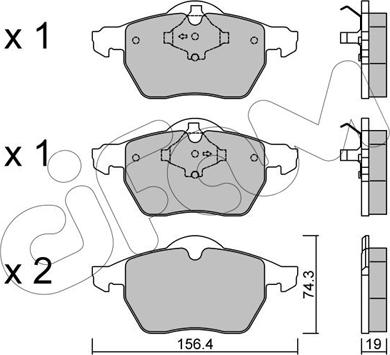 Cifam 822-314-1 - Тормозные колодки, дисковые, комплект avtokuzovplus.com.ua