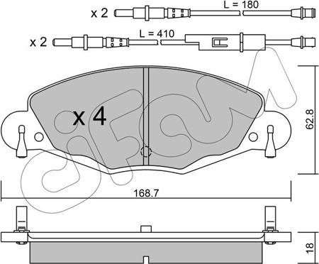 Cifam 822-332-0 - Тормозные колодки, дисковые, комплект avtokuzovplus.com.ua