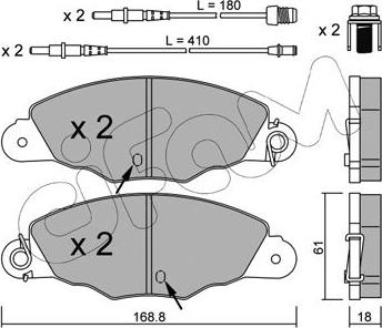 Cifam 822-334-0 - Тормозные колодки, дисковые, комплект avtokuzovplus.com.ua