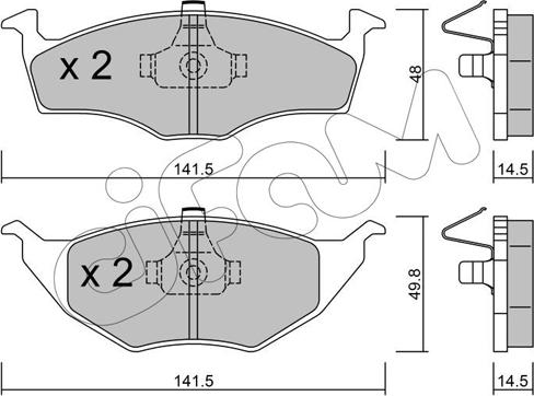 Cifam 822-345-0 - Тормозные колодки, дисковые, комплект autodnr.net