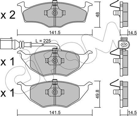 Cifam 822-345-1 - Тормозные колодки, дисковые, комплект autodnr.net