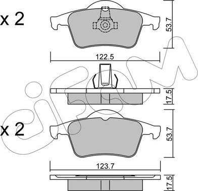 Cifam 822-348-0 - Гальмівні колодки, дискові гальма autocars.com.ua