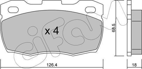 Cifam 822-352-0 - Тормозные колодки, дисковые, комплект avtokuzovplus.com.ua