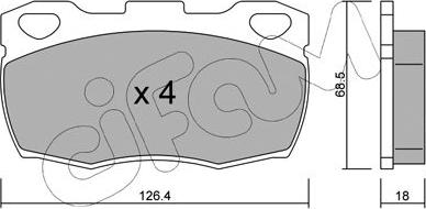 Cifam 822-352-1 - Тормозные колодки, дисковые, комплект avtokuzovplus.com.ua