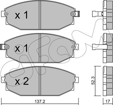 Cifam 822-363-0 - Тормозные колодки, дисковые, комплект avtokuzovplus.com.ua