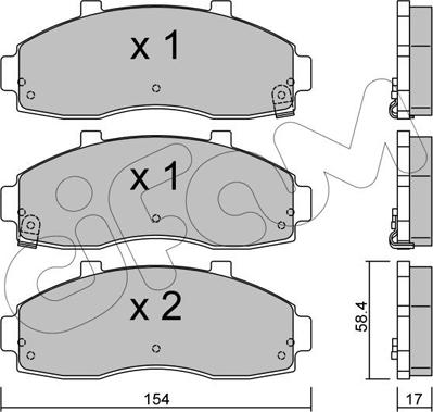 Cifam 822-373-0 - Тормозные колодки, дисковые, комплект avtokuzovplus.com.ua