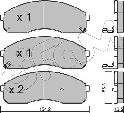 Cifam 822-374-0 - Тормозные колодки, дисковые, комплект avtokuzovplus.com.ua