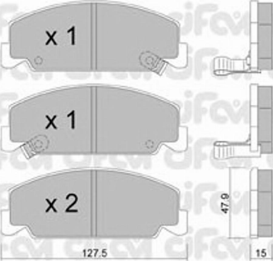 Cifam 822-383-0 - Тормозные колодки, дисковые, комплект autodnr.net