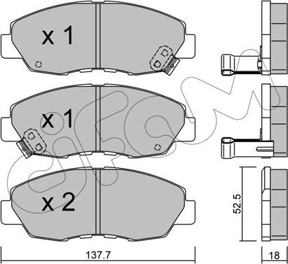 Cifam 822-384-0 - Тормозные колодки, дисковые, комплект autodnr.net