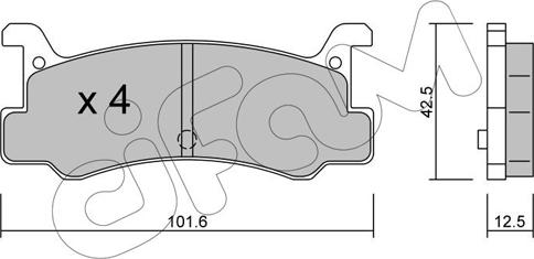 Cifam 822-389-0 - Тормозные колодки, дисковые, комплект autodnr.net