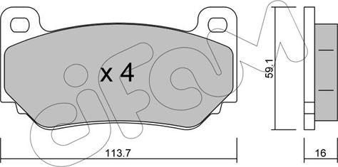 Cifam 822-391-0 - Гальмівні колодки, дискові гальма autocars.com.ua