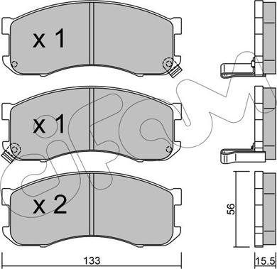 Cifam 822-394-0 - Гальмівні колодки, дискові гальма autocars.com.ua