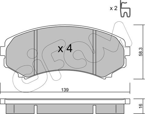 Cifam 822-399-0 - Тормозные колодки, дисковые, комплект autodnr.net