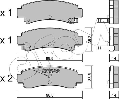 Cifam 822-402-0 - Тормозные колодки, дисковые, комплект avtokuzovplus.com.ua