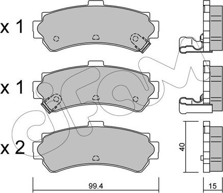 Cifam 822-403-0 - Тормозные колодки, дисковые, комплект avtokuzovplus.com.ua