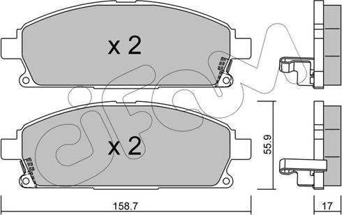 Cifam 822-406-1 - Гальмівні колодки, дискові гальма autocars.com.ua