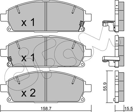 Cifam 822-406-2 - Гальмівні колодки, дискові гальма autocars.com.ua