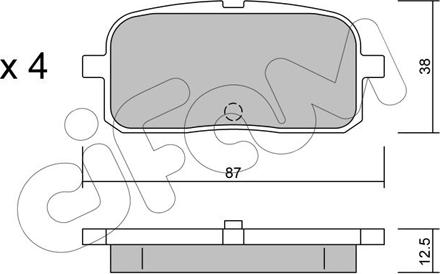 Cifam 822-445-0 - Тормозные колодки, дисковые, комплект autodnr.net