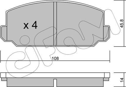 Cifam 822-461-0 - Тормозные колодки, дисковые, комплект avtokuzovplus.com.ua