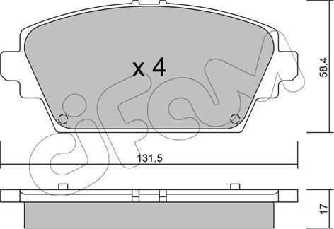 Cifam 822-464-0 - Тормозные колодки, дисковые, комплект avtokuzovplus.com.ua