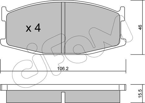 Cifam 822-468-0 - Тормозные колодки, дисковые, комплект autodnr.net