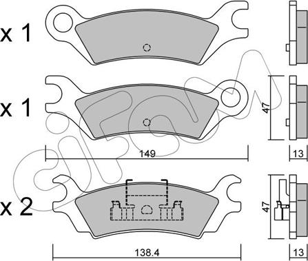 Cifam 822-470-0 - Тормозные колодки, дисковые, комплект avtokuzovplus.com.ua