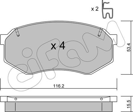 Cifam 822-471-0 - Тормозные колодки, дисковые, комплект avtokuzovplus.com.ua