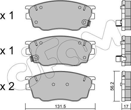 Cifam 822-475-0 - Гальмівні колодки, дискові гальма autocars.com.ua