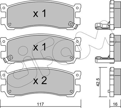 Cifam 822-478-0 - Тормозные колодки, дисковые, комплект avtokuzovplus.com.ua