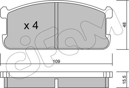 Cifam 822-480-0 - Гальмівні колодки, дискові гальма autocars.com.ua