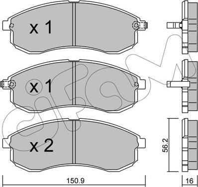 Cifam 822-482-0 - Гальмівні колодки, дискові гальма autocars.com.ua