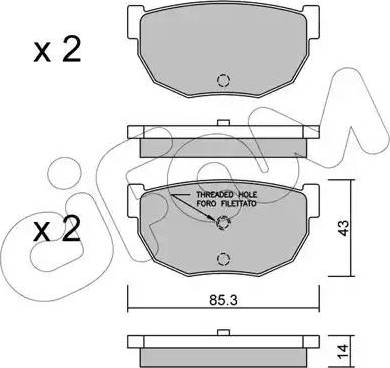 Cifam 822-492-0 - Тормозные колодки, дисковые, комплект avtokuzovplus.com.ua