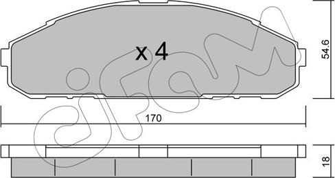 Cifam 822-495-0 - Тормозные колодки, дисковые, комплект autodnr.net