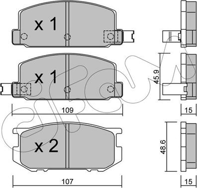 Cifam 822-498-0 - Тормозные колодки, дисковые, комплект autodnr.net