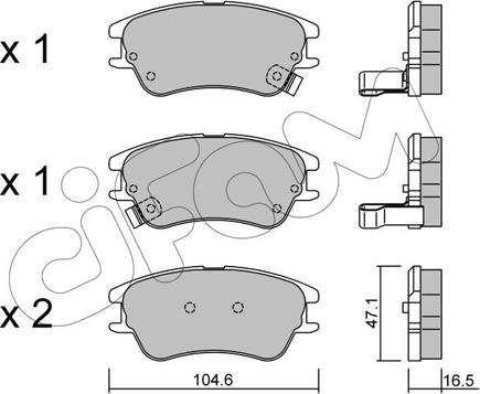 Cifam 822-502-0 - Тормозные колодки, дисковые, комплект avtokuzovplus.com.ua