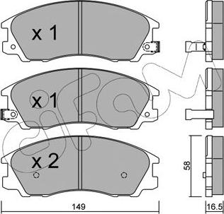 Cifam 822-506-0 - Тормозные колодки, дисковые, комплект avtokuzovplus.com.ua