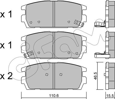 Cifam 822-507-0 - Тормозные колодки, дисковые, комплект avtokuzovplus.com.ua