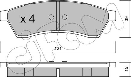 Cifam 822-510-0 - Гальмівні колодки, дискові гальма autocars.com.ua