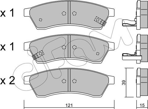 Cifam 822-510-1 - Гальмівні колодки, дискові гальма autocars.com.ua