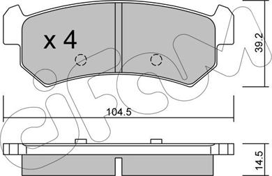 Cifam 822-511-0 - Тормозные колодки, дисковые, комплект avtokuzovplus.com.ua