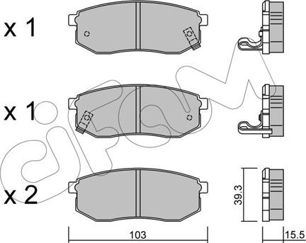 Cifam 822-514-0 - Тормозные колодки, дисковые, комплект autodnr.net