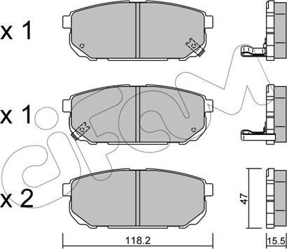 Cifam 822-516-0 - Тормозные колодки, дисковые, комплект autodnr.net