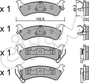 Cifam 822-527-0 - Гальмівні колодки, дискові гальма autocars.com.ua